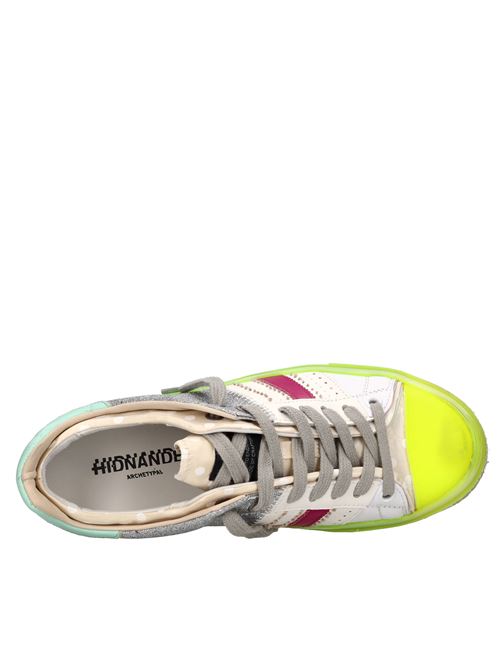 Sneakers in pelle e tessuto HIDNANDER | STARLESS LOW GEMU EDITION HD1WS650 613BIANCO-GIALLO-BEIGE-FUXIA-ARG